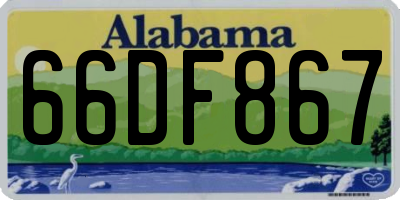AL license plate 66DF867