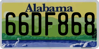 AL license plate 66DF868