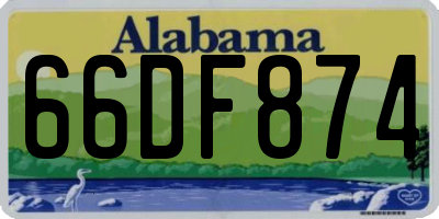 AL license plate 66DF874