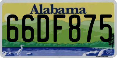 AL license plate 66DF875