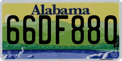 AL license plate 66DF880