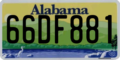 AL license plate 66DF881
