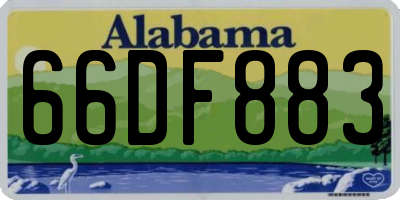 AL license plate 66DF883
