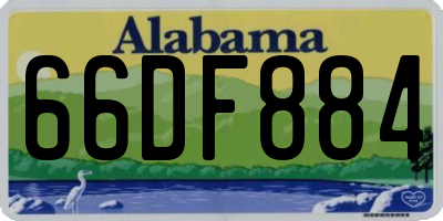 AL license plate 66DF884