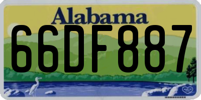 AL license plate 66DF887