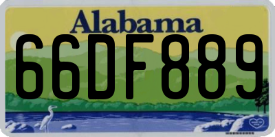 AL license plate 66DF889