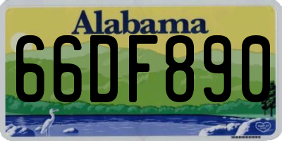 AL license plate 66DF890