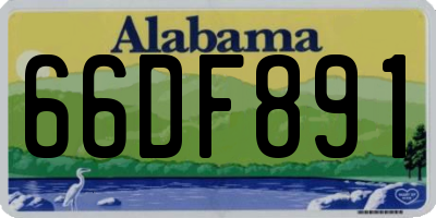 AL license plate 66DF891