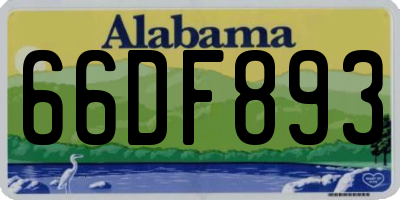AL license plate 66DF893