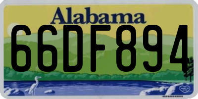 AL license plate 66DF894