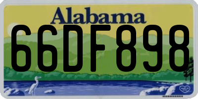 AL license plate 66DF898