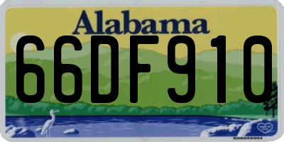 AL license plate 66DF910