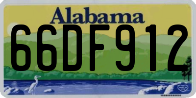AL license plate 66DF912