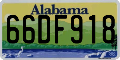 AL license plate 66DF918