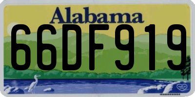 AL license plate 66DF919
