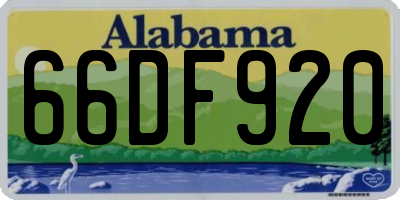 AL license plate 66DF920