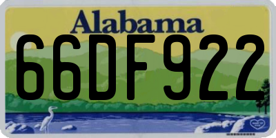 AL license plate 66DF922