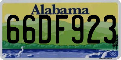 AL license plate 66DF923