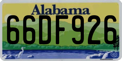 AL license plate 66DF926