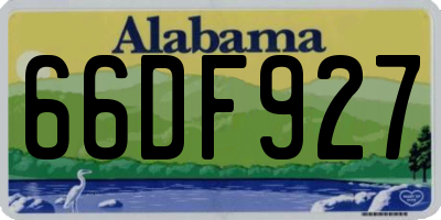 AL license plate 66DF927