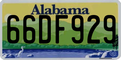 AL license plate 66DF929