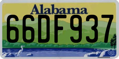 AL license plate 66DF937