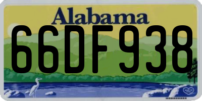 AL license plate 66DF938