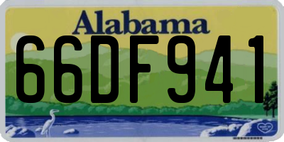 AL license plate 66DF941