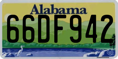 AL license plate 66DF942