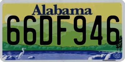 AL license plate 66DF946