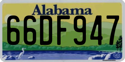 AL license plate 66DF947