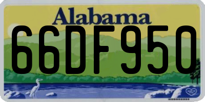 AL license plate 66DF950