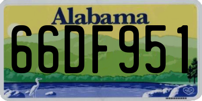 AL license plate 66DF951