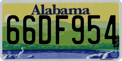 AL license plate 66DF954