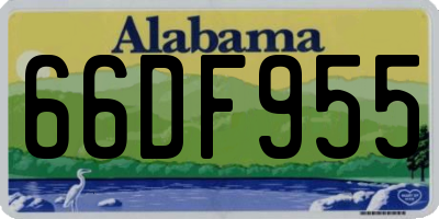 AL license plate 66DF955