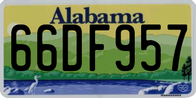 AL license plate 66DF957