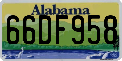 AL license plate 66DF958