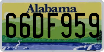 AL license plate 66DF959