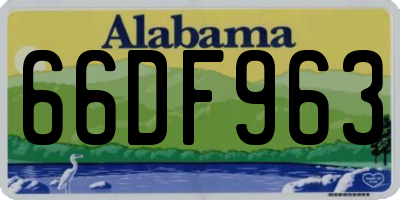 AL license plate 66DF963