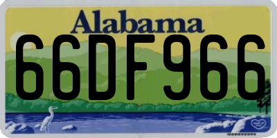 AL license plate 66DF966