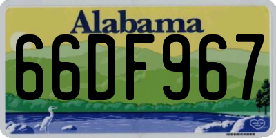 AL license plate 66DF967
