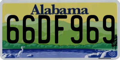 AL license plate 66DF969