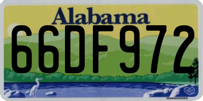 AL license plate 66DF972