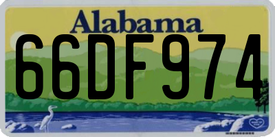 AL license plate 66DF974