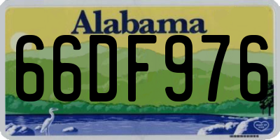 AL license plate 66DF976