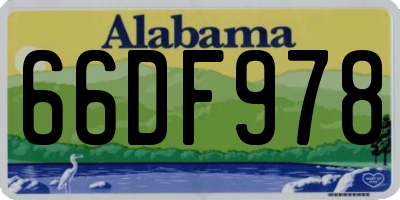 AL license plate 66DF978
