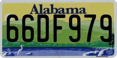 AL license plate 66DF979
