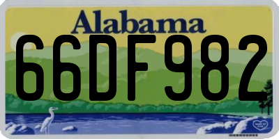 AL license plate 66DF982