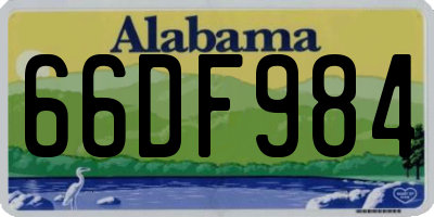 AL license plate 66DF984