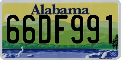 AL license plate 66DF991